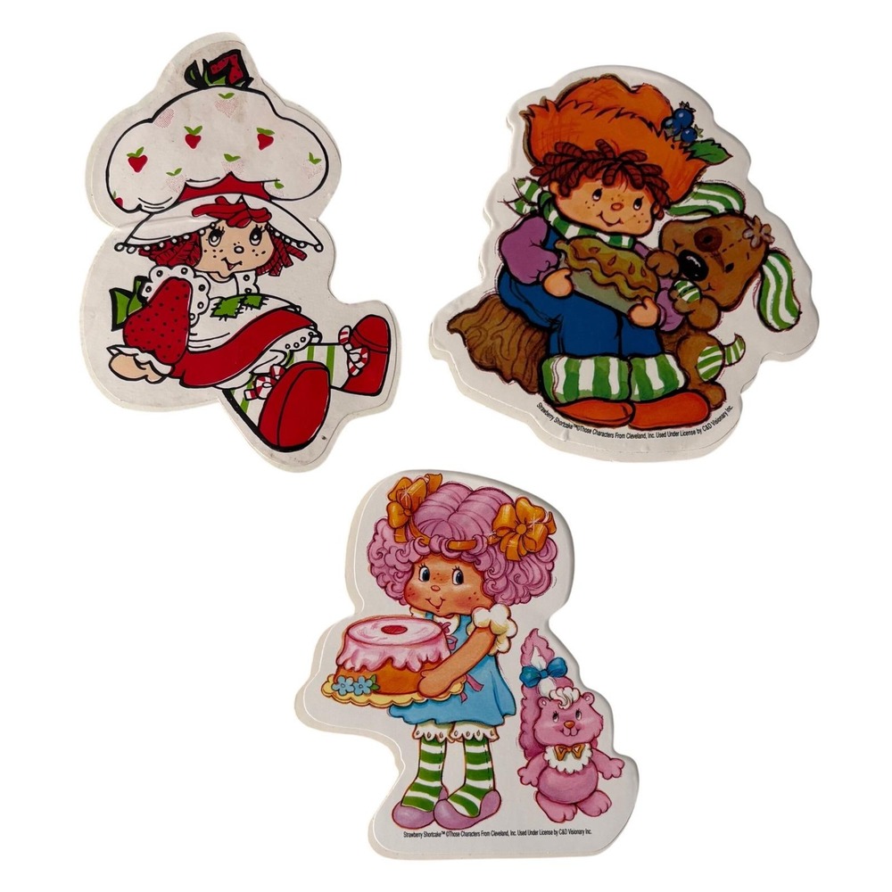 Vintage Strawberry Shortcake Stickers Lot Huckleberry Pie Plum Puddin Retro 80s